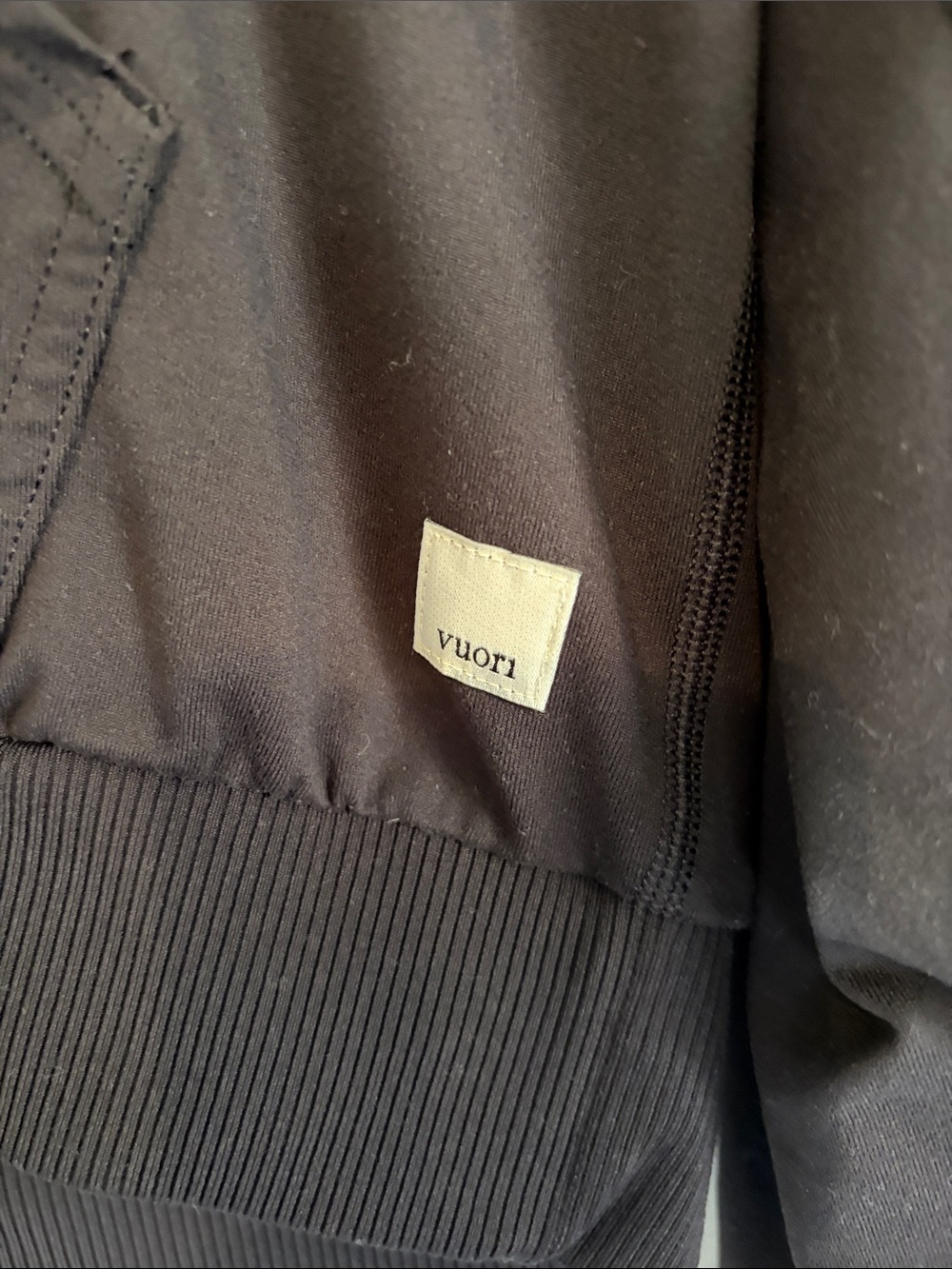 Vuori Black Zip-Up Lightweight Hoodie - Picture 2 of 4